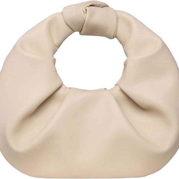 Handbags - Ruched Women’s Handbag in Apricot